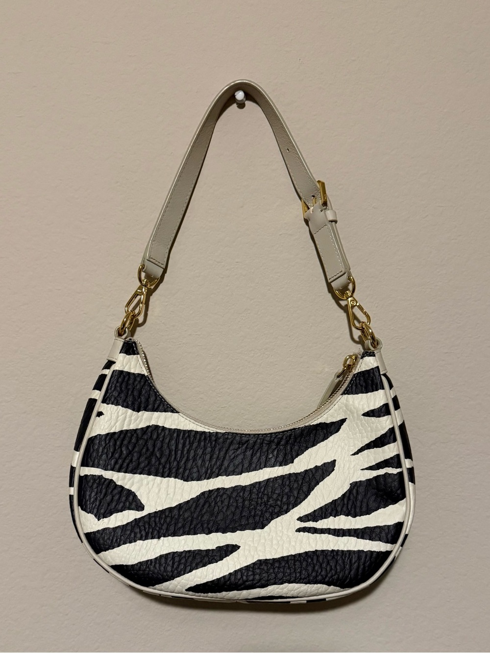 MCM ZEBRA PRINT SHOULDER BAG
